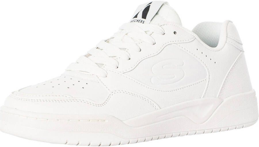 Skechers Koopa-Volley Low Varsity 183240-WHT Mannen Wit Sneakers - Foto 6