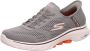 Skechers Slip-ins Go Walk 7 Free Hand 2 Heren Instappers Grijs - Thumbnail 4