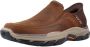 Skechers Bruin Leren Textiel Instapper met Comfortabel Voetbed Brown Heren - Thumbnail 6