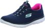 Skechers Summits 12980-NVHP Vrouwen Marineblauw Sneakers - Thumbnail 2