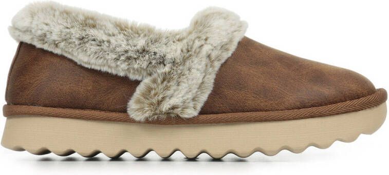 Skechers Cozy Up gevoerde dames pantoffels cognac Extra comfort Memory Foam - Foto 3