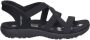Skechers Slip-Ins Reggae Slim Sandalen Dames Zwart - Thumbnail 3