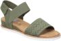 Skechers Bobs Memory Foam Sandaal Dames Groen - Thumbnail 1