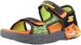 Skechers S-Slights Creature of Splash sandalen met lampjes zwart oranje Jongens Imitatieleer 30 - Thumbnail 3