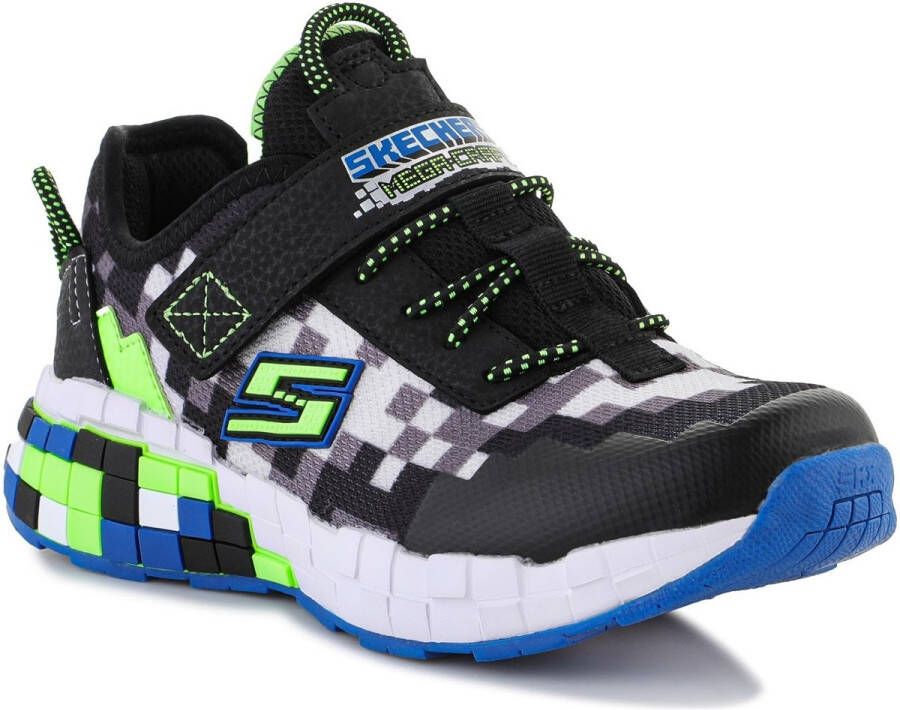 Skechers Mega-Craft Jongens Sneakers Black Blue Lime