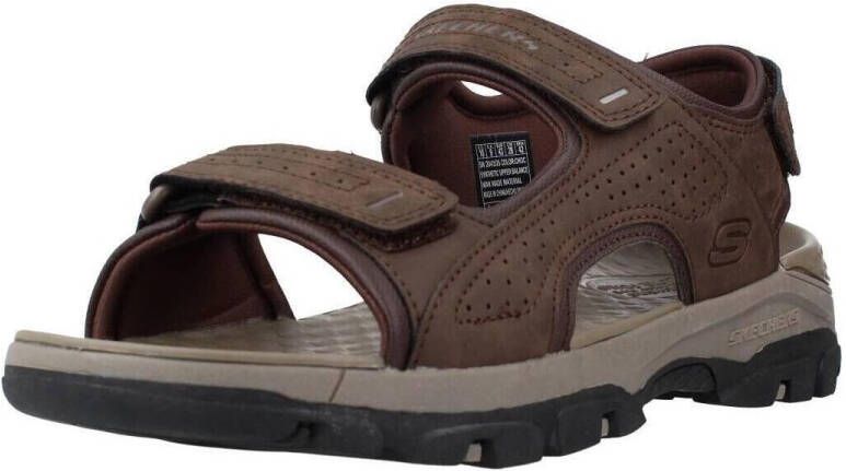 Skechers Bruine Herensandalen met Klittenbandsluiting en Luxe Foam Bruin Heren - Foto 9