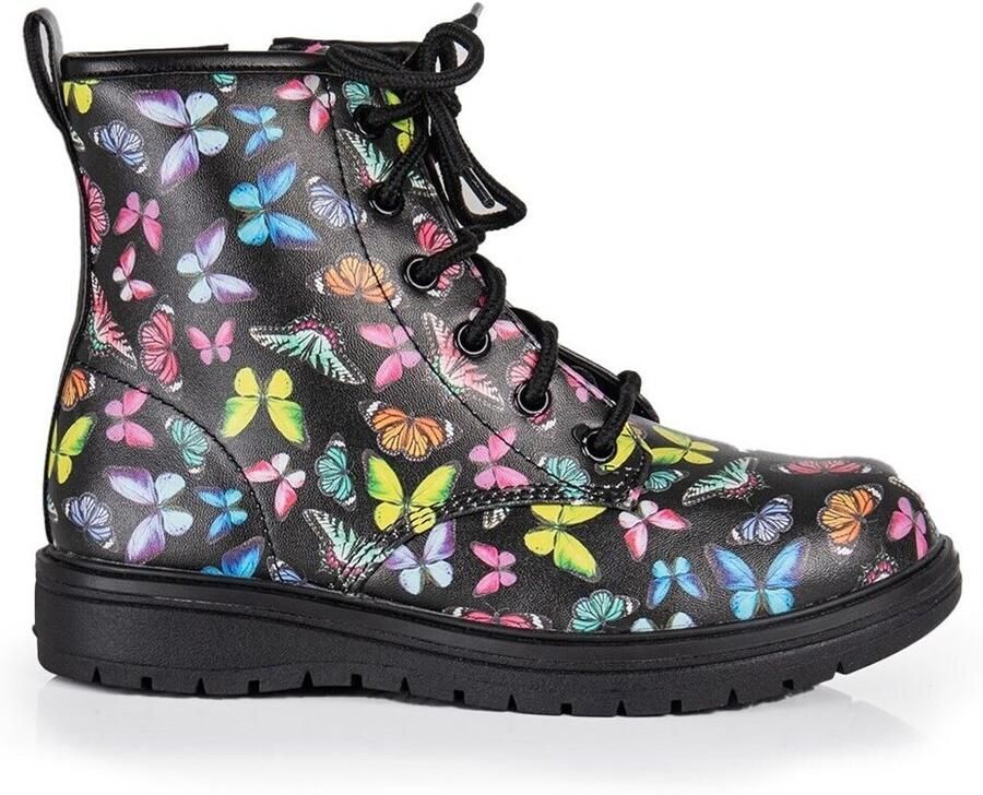Skechers Gravlen veterboots met print zwart Meisjes Imitatieleer Dierenprint 34 - Foto 6