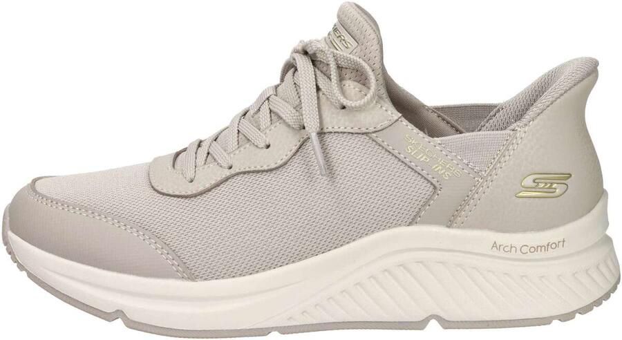 Skechers Slip-ins: BOBS Arch Comfort dames sneakers beige Uitneembare zool - Foto 3