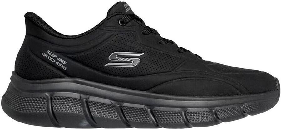Skechers Heren BOBS B Flex Smooth Edge Sneakers Veterschoenen Zwart - Foto 3