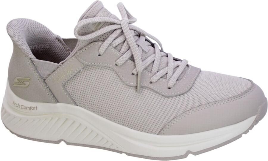 Skechers Slip-ins: BOBS Arch Comfort dames sneakers beige Uitneembare zool - Foto 2