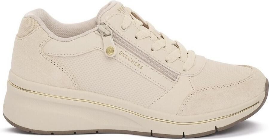 Skechers BILLION FLEX LUXE UP Dames Veterschoenen Naturel - Foto 3