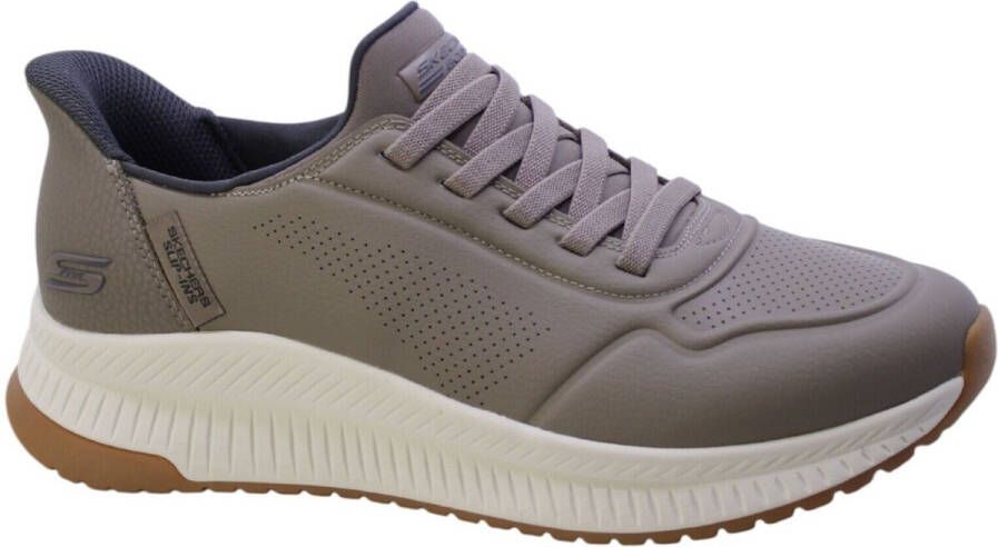 Skechers Slip-ins: Bobs Squad 4 heren sneakers Beige Extra comfort Memory Foam - Foto 3