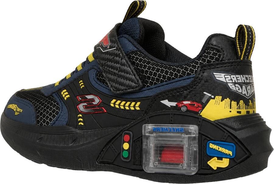 Skechers GARAGE Veterschoenen Zwart Donkerblauw Geel Rood - Foto 13