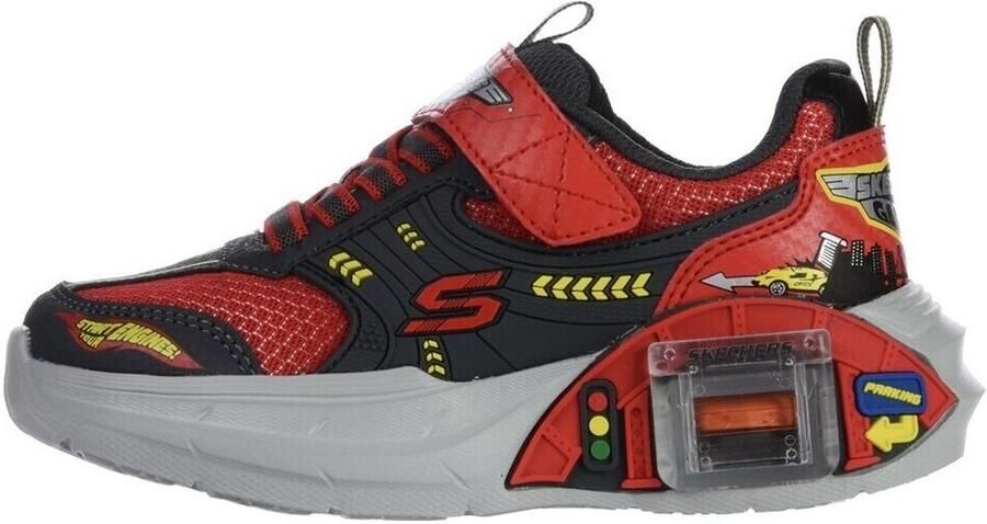 Skechers GARAGE Veterschoenen Rood Charcoal Geel - Foto 2