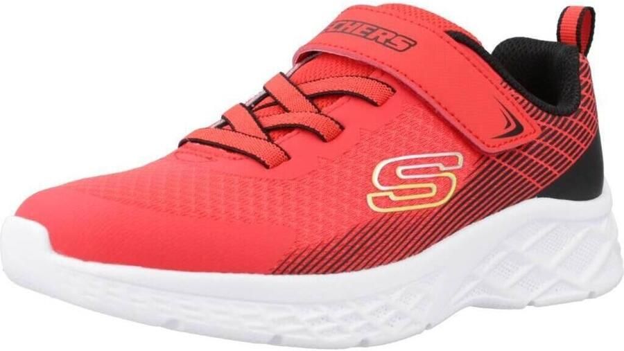 Skechers Microspec II Zovrix 403924L-RDBK voor een Rood Sneakers Sportschoenen