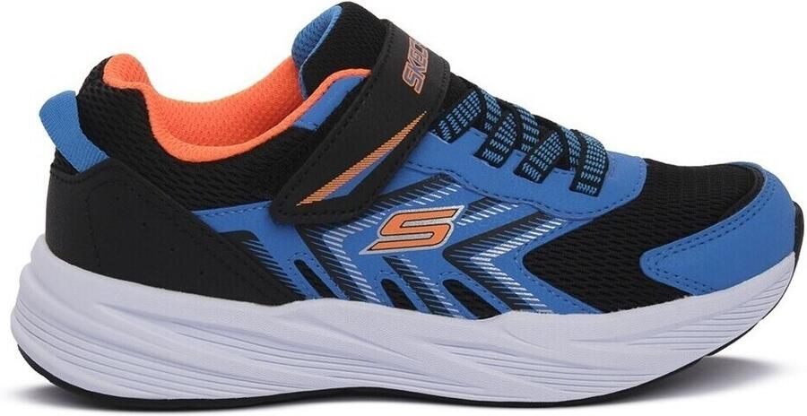 Skechers Kinder Microspec Tread Sneakers 404115L BBOR Zwart blauw oranje - Foto 2