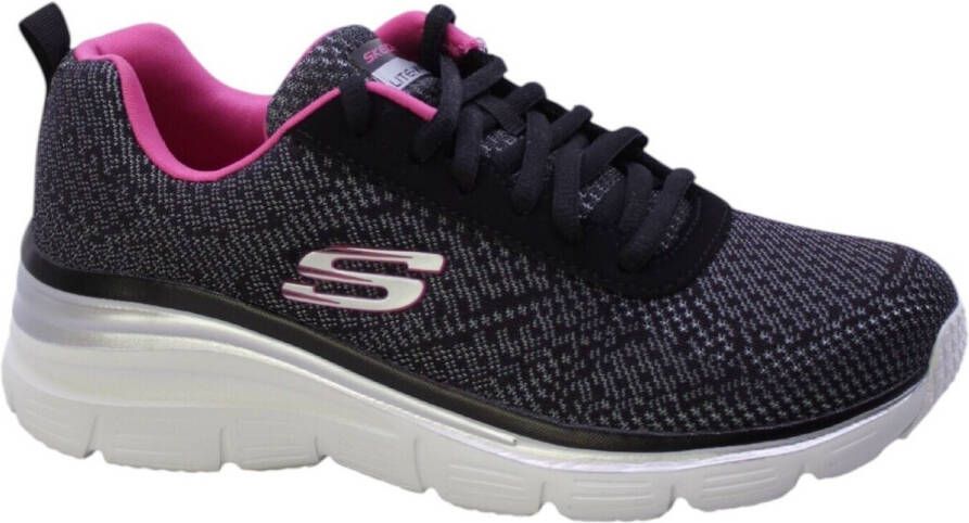 Skechers Damessneakers voor sportief wandelen Flex Appeal zwart roze