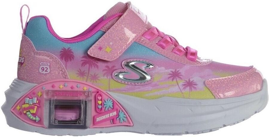 Skechers GARAGE GLAM RACER Meisjes Sneakers Roze - Foto 6