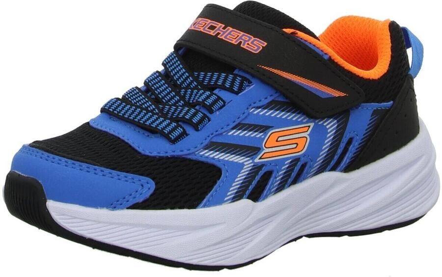 Skechers Kinder Microspec Tread Sneakers 404115L BBOR Zwart blauw oranje - Foto 2