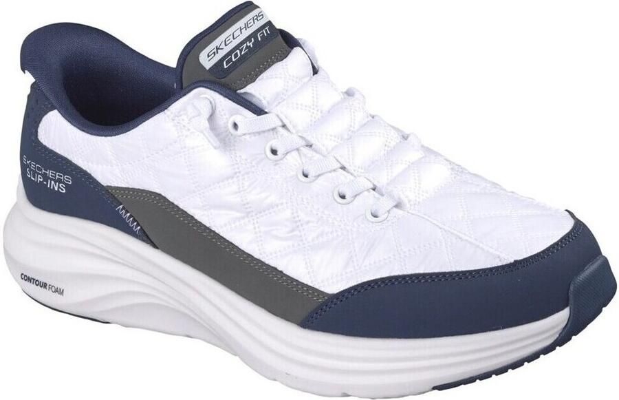 Skechers Cozy Fit heren sneakers wit blauw Extra comfort Memory Foam - Foto 13