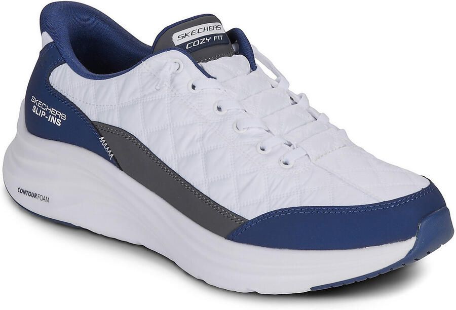 Skechers Cozy Fit heren sneakers wit blauw Extra comfort Memory Foam - Foto 12