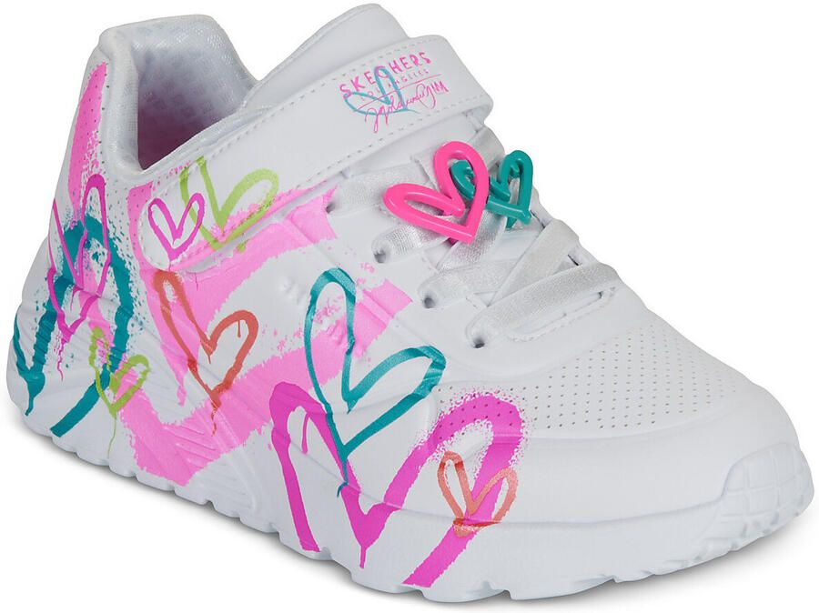 Skechers Uno Lite Graffiti Hearts wit Synthetisch Dames - Foto 2