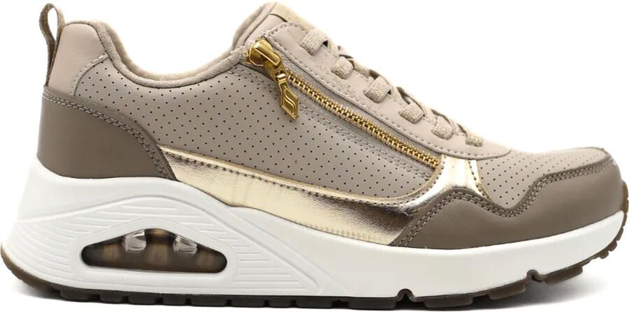 Skechers UNO- METALLIC SLIDERS Dames Sneakers Taupe - Foto 17
