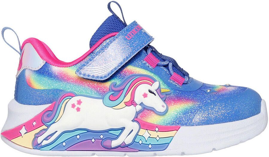 Skechers Unicorn Chaser meisjes sneakers Blauw multi - Foto 6