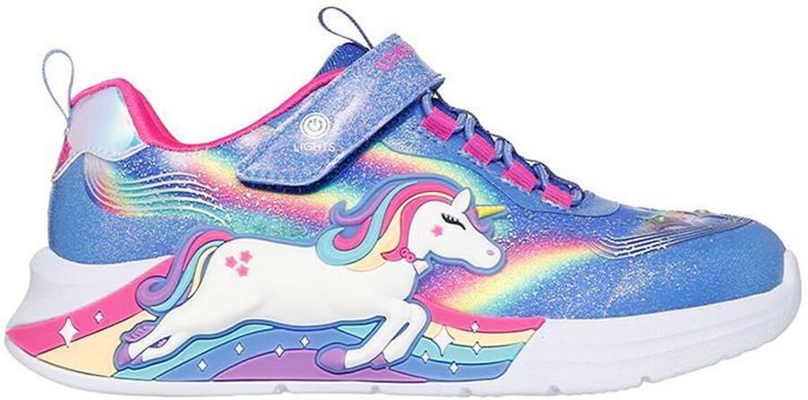 Skechers Unicorn Chaser meisjes sneakers Blauw multi - Foto 5