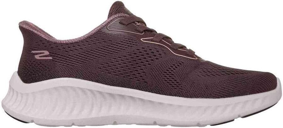 Skechers Lage Sneakers Slip Ins Go Walk Now Parker "Burgundy Textile Plum Trim"