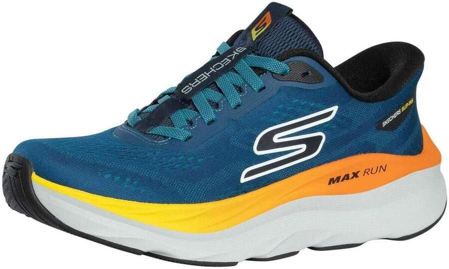 Skechers Slip-Ins: Max Run Mannen Marineblauw Hardloopschoenen