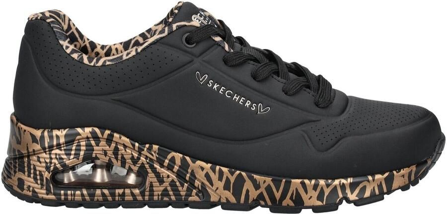 Skechers Sneakers met sleehak UNO-LOVING LOVE Vrijetijdsschoen lage schoen veterschoen met coole graffiti-print - Foto 5