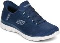 Skechers Slip-on sneakers SUMMITS-CLASSY NIGHT Slippers vrijetijdsschoen met comfortabele hielkussenfunctie - Blauw