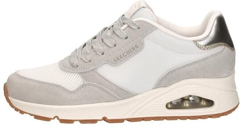 Skechers Uno Schoenen Dames vrijetijds schoenen Off White Suede Mesh - Foto 10