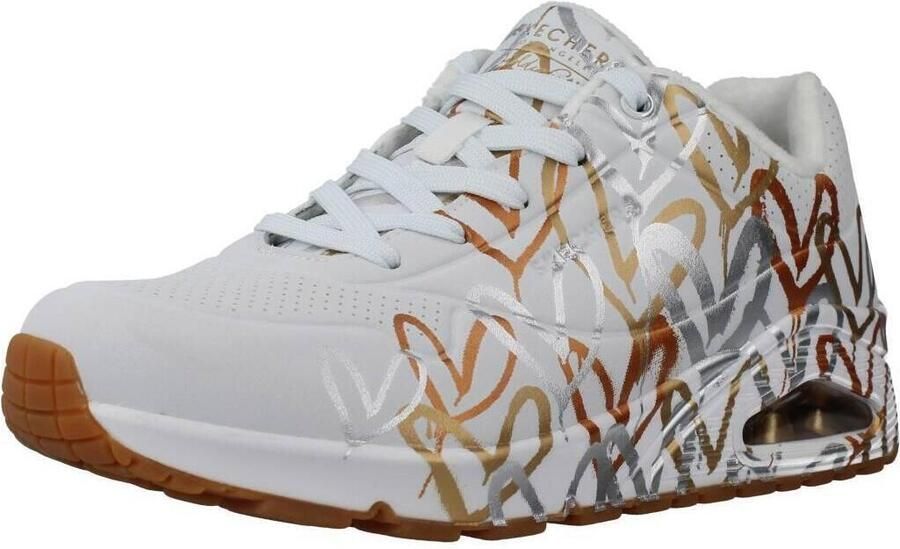 Skechers Sneakers UNO METALLIC LOVE Vrijetijdsschoen lage schoen veterschoen met trendy metallic-print - Foto 11