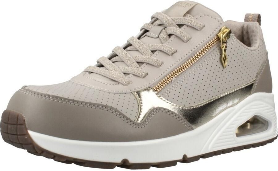 Skechers UNO- METALLIC SLIDERS Dames Sneakers Taupe - Foto 17