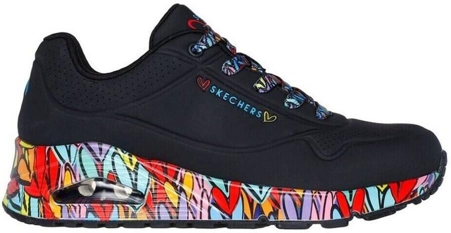 Skechers Sport Casual UNO RAVAGED LOVE Sneakers Vrouw 177918 BKMT - Foto 4
