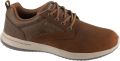 Skechers Heren Waterdichte Sneakers van Leer Bruin - Bruin