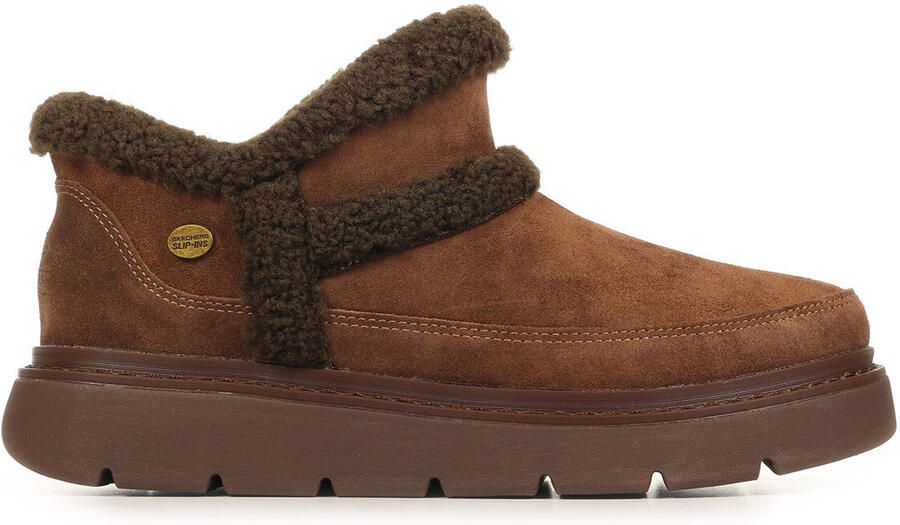 Skechers dames leren enkellaarzen bruin Keepsakes Lite Winter Snug 114895 Choc - Foto 2