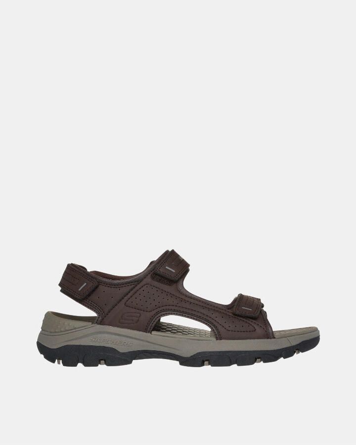 Skechers Bruine Herensandalen met Klittenbandsluiting en Luxe Foam Bruin Heren - Foto 7