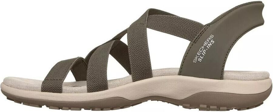Skechers REGGAE SLIM STRETCH FLEX Dames Sandalen Olijf - Foto 7