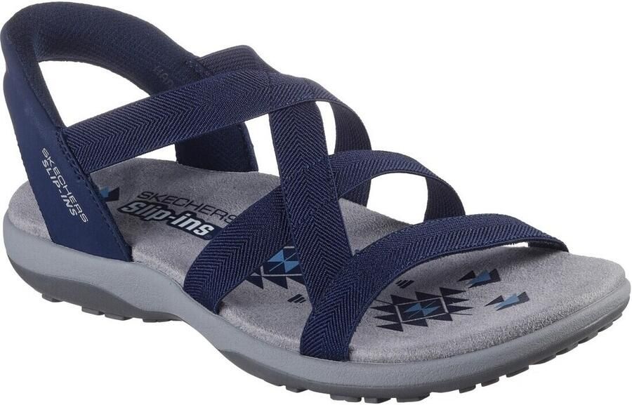 Skechers Slip-ins Reggae Slim Stretch Flex Dames Sandalen Navy - Foto 4