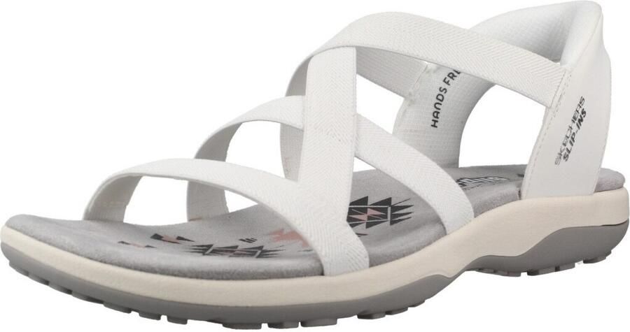 Skechers Slip-Ins Reggae Slim Stretch Flex Damessandaal Wit - Foto 3