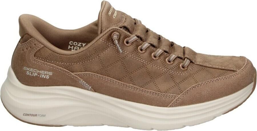Skechers Slip-Ins Contour Foam Sneakers Dames Bruin - Foto 7