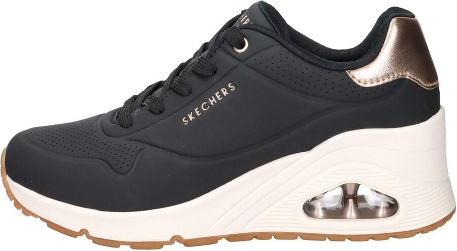 Skechers Sneakers UNO WEDGE-HI STEPS wedge sneaker veterschoen met air-cooled memory foam - Foto 2