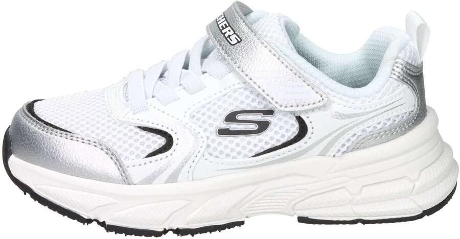 Skechers RETRO-GRAPH Meisjes Veterschoenen Wit Zilver - Foto 7
