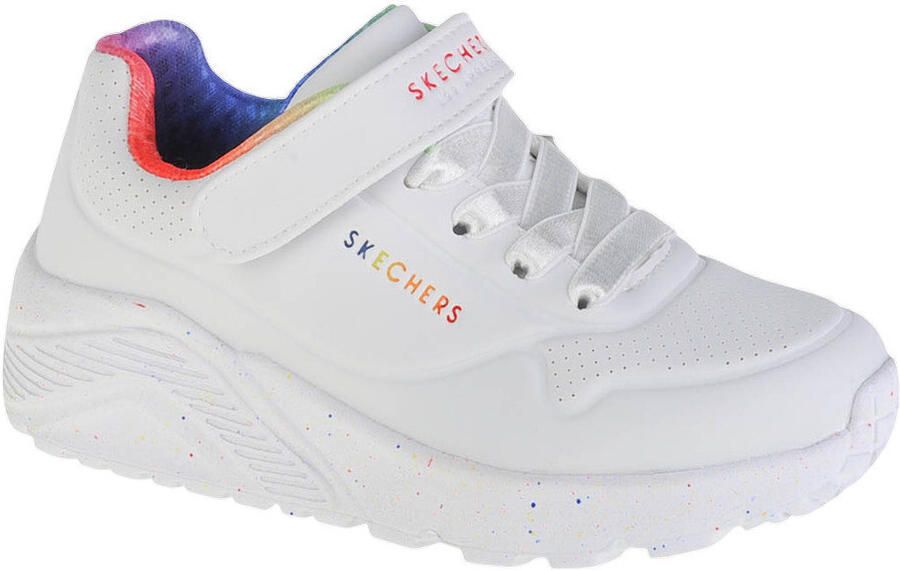 Skechers Uno Lite Rainbow Specks sneakers Wit Extra comfort Memory Foam - Foto 6