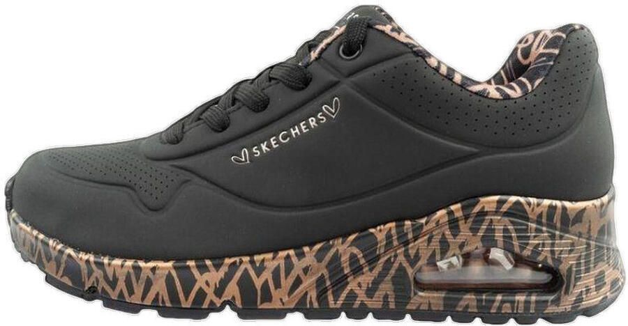 Skechers Sneakers met sleehak UNO-LOVING LOVE Vrijetijdsschoen lage schoen veterschoen met coole graffiti-print - Foto 9