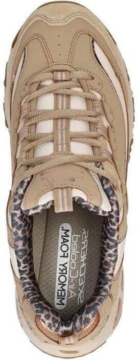 Skechers D'LITES-WILD CHARM Dames Veterschoenen Taupe Multi - Foto 12