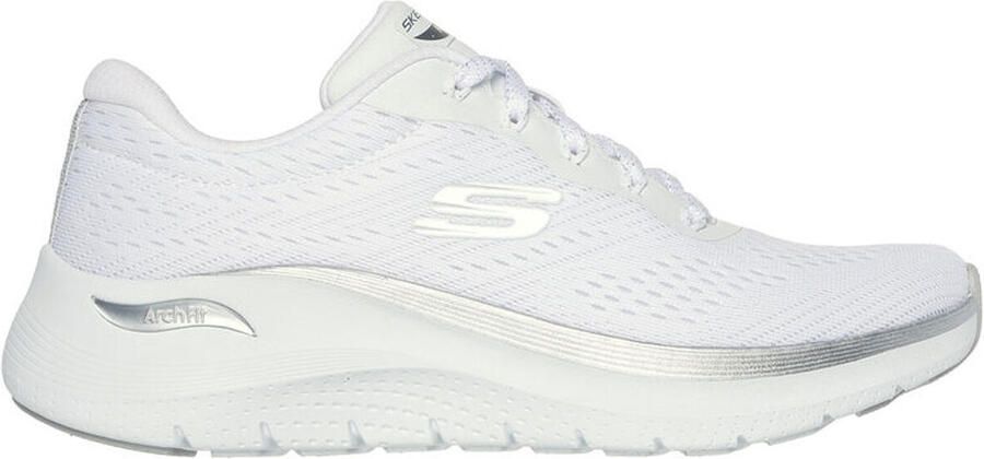Skechers Arch Fit 2.0 Glow White Silver Wandelsneakers Dames - Foto 6
